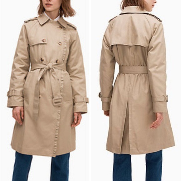 kate spade ruffle wrap coat